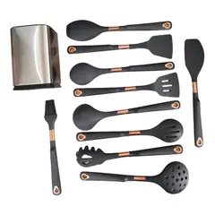 GENERICO - Set X11 Utensilios Cocina Cucharones Silicona Resiste Calor
