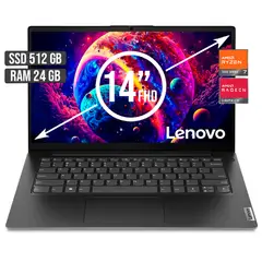 LENOVO - PORTATIL AMD RYZEN 7-7730U SSD 512GB RAM 24GB LED 14 FULL HD