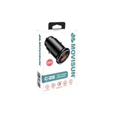 MOVISUN - Cargador de Carro C-25 tipo c 30w - usb 225w carga Turbo