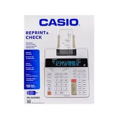 CASIO - SUMADORA DE ROLLO FR 2650 COM IMPRESORA MAS ADAPTADOR