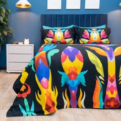 AMARE HOME - Duvet Cover Aura de Páramo - Colección Ledania 3 Piezas Queen.