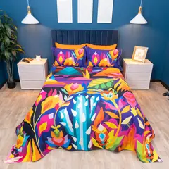 AMARE HOME - Duvet Cover Paisaje Ancestral - Colección Ledania 3 Piezas King.