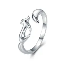 ALHAJAS - Anillo Ajustable Regalos Para Mujer Zorro En Plata 925