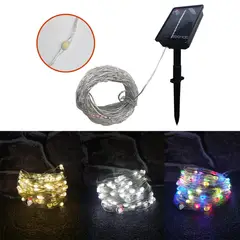 ZOCOCIO - Instalación Guirnalda De Alambre 100 Leds De Panel Solar Multicolor