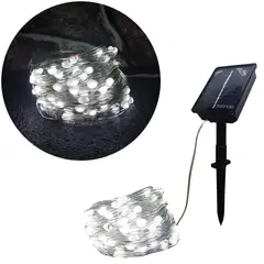 ZOCOCIO - Instalación Guirnalda De Alambre 100 Leds De Panel Solar Blanco