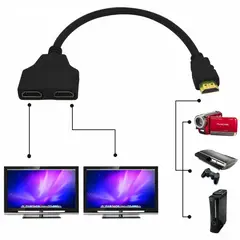 GENERICO - Adaptador Cable Splitter Hdmi 1 Entrada A 2 Salidas