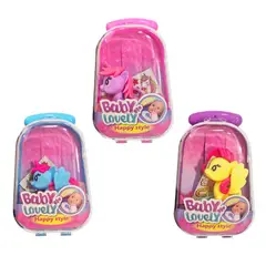 GENERICO - Unicornio Pony Juguete Niñas Maleta Sticker Didactico X 3 Un