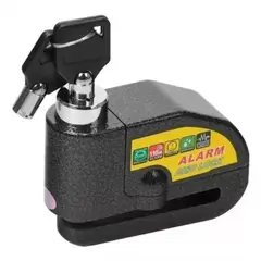 GENERICO - Candado Freno De Disco Con Alarma Para Moto O Bicicleta Inox