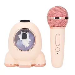 GENERICO - Parlante Karaoke Niños Bluetooth Mc-009 Inalambrico Rosa.