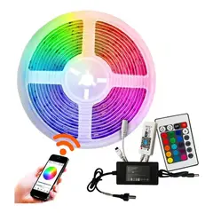 GENERICO - Cinta Luz LED Multicolor Bluetooth Compatible Alexa Control 5 mts WIFI