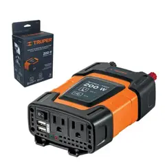 TRUPER - Inversor Conversor De Corriente Usb D 12v A 120v 200w