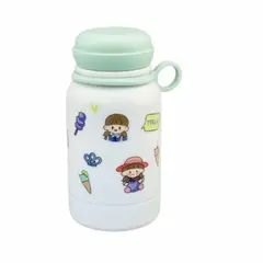 GENERICO - Termo En Acero Inoxidable Niños y Adultos 350 ml Blanco/Verde