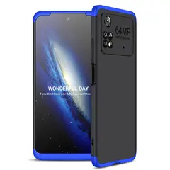 GENERICO - Funda Carcasa Estuche Protector Para Poco M4 PRO Negro con AZUL