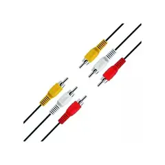 GENERICO - Cable Audio Y Video Rca 3x3 1.5 Metros
