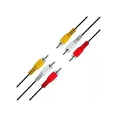 GENERICO - Cable Audio Y Video Rca 3x3 1.5 Metros