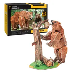 CUBICFUN - Rompecabezas 3D Nv Intermedio 88 Piezas Oso Pardo Cubic Fun