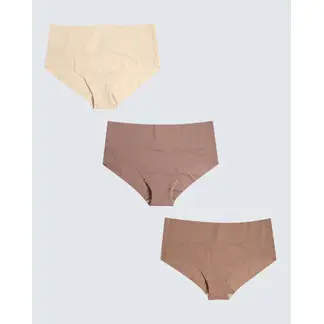 SEVEN SEVEN - Pack X 3 Panty Cachetero Seamless X3 Para Mujer Taupe