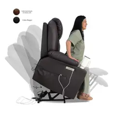 TV NOVEDADES - Sillón Elevador Masajeador Stand Up Couch Ultra Marrón