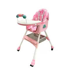 EBABY - Silla Comedor Plegable Bebé Dos Alturas Fucsia