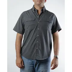 LEKAMP - Camisa outdoor unisex manga corta con protección solar y rápido secado