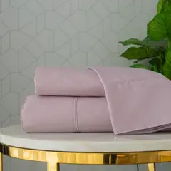 AMARE HOME - Juego de Sábanas Malva Mora Doble - Colección Pastello