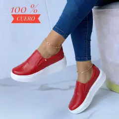 EVEGONZ - ZAPATOS DE MUJER EN CUERO MOCASIN COMODOS