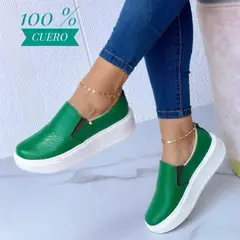 EVEGONZ - Zaptos de mujer en cuero mocasín