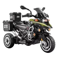 KIDSHOP - Moto Carro Electrica Montable 2 A 4 Años Bluetooth 6v Verde