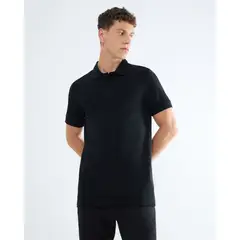SEVEN SEVEN - Polo Para Hombre Cuello Tejido Color Negro Marca #45110813