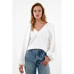 TENNIS - Buzo de silueta amplia crudo para mujer