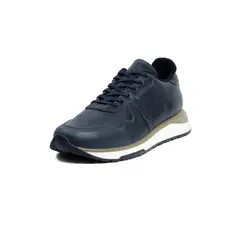 MOOPY - TENIS CUERO AZUL  JV002