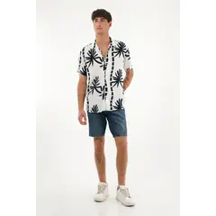 TENNIS - Camisa estampada manga corta para hombre