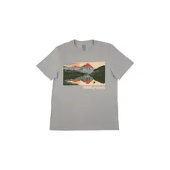 TENNIS - Camiseta gris estampada para hombre