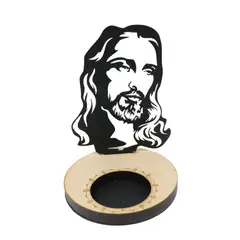 GENERAL - Porta Velas De Proyección Rostro De Cristo Mediano En Acero