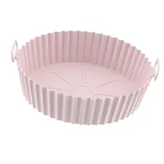GENERICO - Protectora Silicona Molde Olla Freidora De Aire Air Fryer 20cm rosa