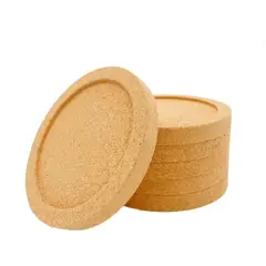 GENERICO - Portavaso Minimalista En Corcho Natural Set X 4 Unidades