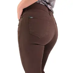 LEC LEE - Pantalón Clásico Mujer Café.-
