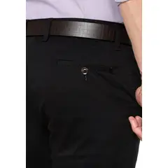 LOS CABALLEROS - Pantalon Dril Negro con Spandex_.