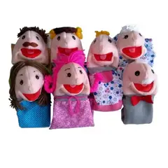 MAFEGO - Títeres De Guante Familia De 7 Mfg1450 Multicolor