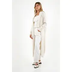 TENNIS - Buzo tipo cárdigan crudo para mujer