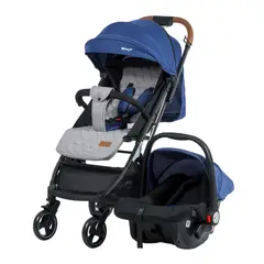 GENERICO - Coche Maleta Ebaby Con Porta Bebe Reclinable Cubre pies