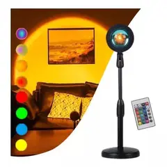 GENERICO - Lampara Sunset Atardecer Luz Led con Control 16 Colores