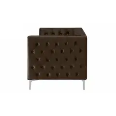 GENERICO - SOFA MODERNO NEWCASTLE ELEGANT 3 PUESTOS MICROFIBRA CAFE