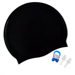 GENERICO - Gorro de natación en silicona tapones oídos clip nariz