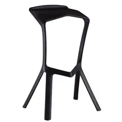 GENERICO - Silla De Bar Pizza Alta Minimalista De Plástico Negro