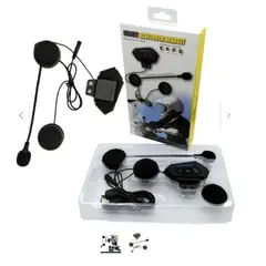 GENERICO - Intercomunicador Para Casco de Moto Profesional Recargable