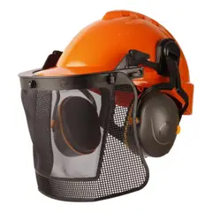 LIBUS - Kit Forestal Casco Naranja+tapaoido+careta Certificado