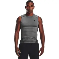 UNDER ARMOUR - Camiseta Hombre HG ARMOUR COMP SL Gris