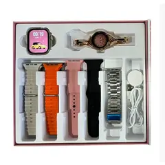SHEN HUANG - Combo Dama Reloj Inteligente Mas Reloj Análogo Con 5 Pulsos