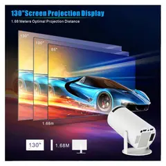 AMERICAN GENERICS - Proyector Portátil 1080p Hd Wifi 8000 Lúmenes Para Android